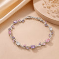 Silver Plated Multi Color Tulip Bracelet