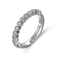 Silver Round American Diamond Statement Ring