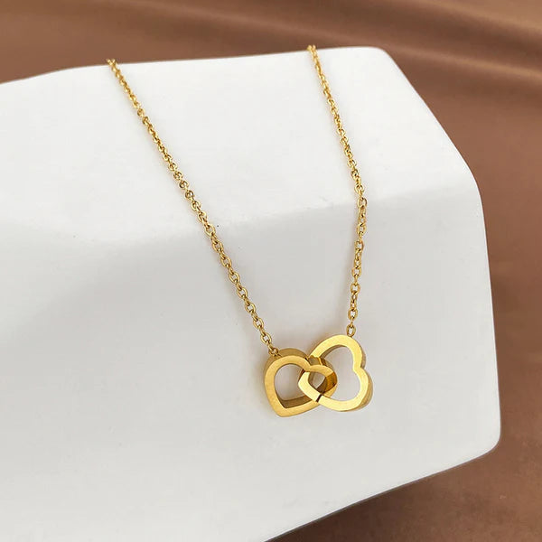 Two Heart Pendant Necklace