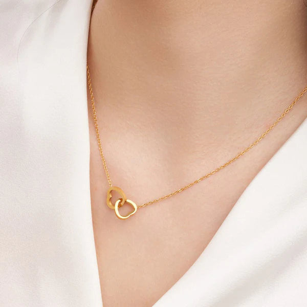 Two Heart Pendant Necklace