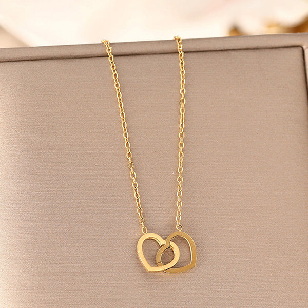Two Heart Pendant Necklace
