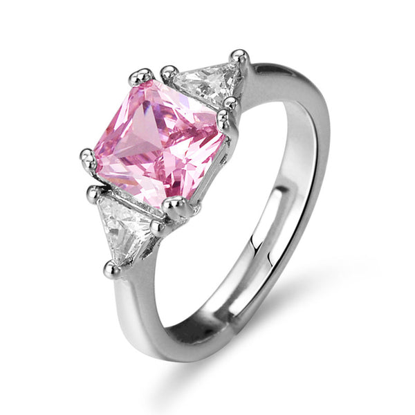 Pink Asscher Statement Ring