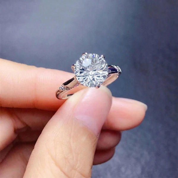 White Crushed Ice Statement Ring