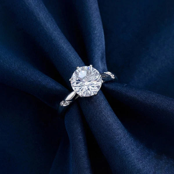 White Crushed Ice Statement Ring