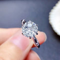 White Crushed Ice Statement Ring