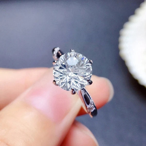 White Crushed Ice Statement Ring