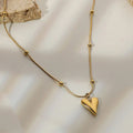Golden Heart Pendant Necklace