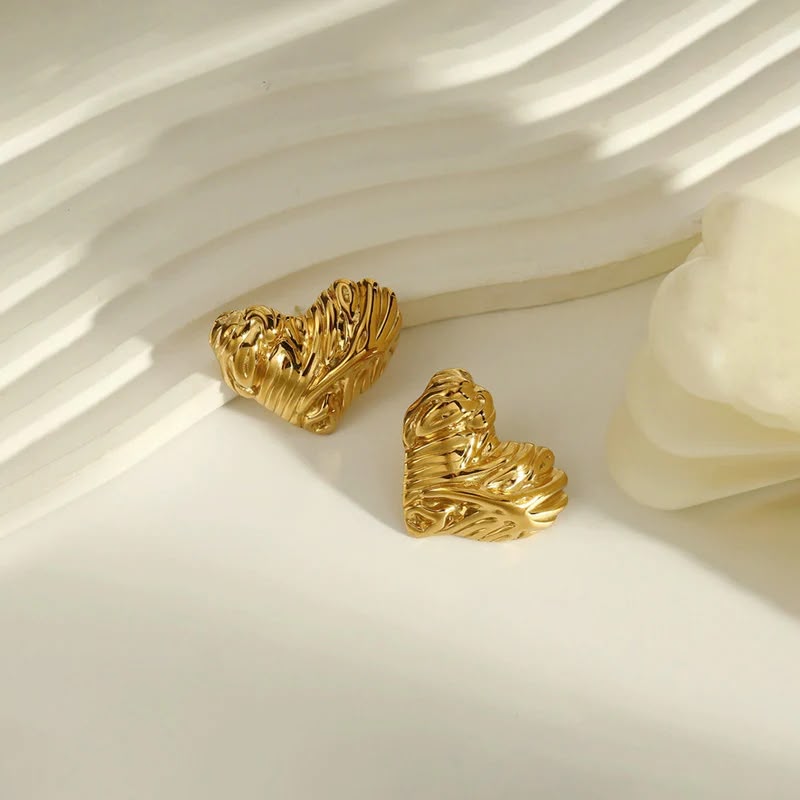 Golden Heart Earrings