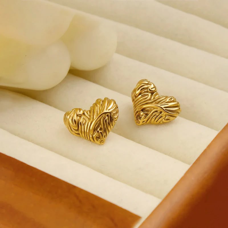 Golden Heart Earrings