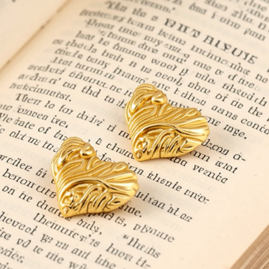 Golden Heart Earrings