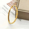 Golden Hexagonal Bangle Bracelet